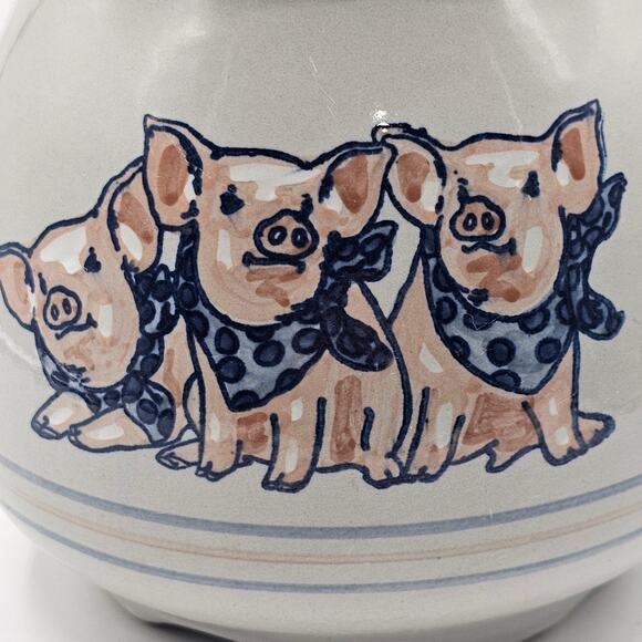 Louisville Stoneware Vintage Canister Crock Precious Pigs Farmhouse Decor - Picture 3 of 8